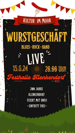 Plakat für Live-Konzert in Klenkendorf © Kultur im Moor Klenkendorf